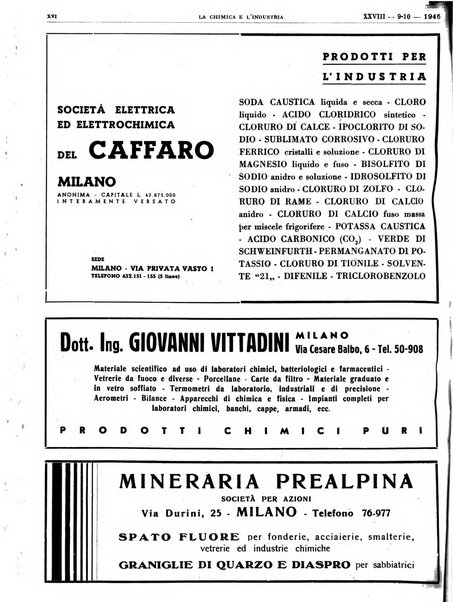 La chimica e l'industria organo ufficiale dell'Associazione italiana di chimica e della Federazione nazionale fascista degli industriali dei prodotti chimici