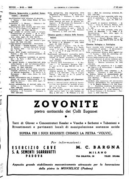 La chimica e l'industria organo ufficiale dell'Associazione italiana di chimica e della Federazione nazionale fascista degli industriali dei prodotti chimici