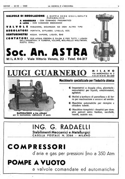 La chimica e l'industria organo ufficiale dell'Associazione italiana di chimica e della Federazione nazionale fascista degli industriali dei prodotti chimici