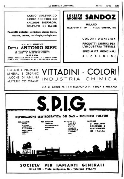 La chimica e l'industria organo ufficiale dell'Associazione italiana di chimica e della Federazione nazionale fascista degli industriali dei prodotti chimici