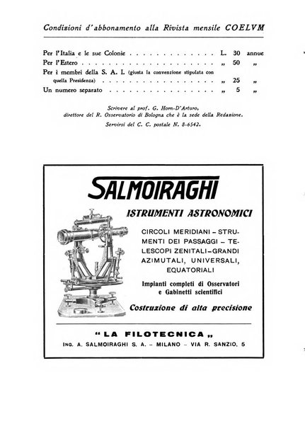 Coelum periodico mensile per la divulgazione dell'astronomia