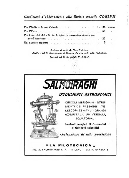 Coelum periodico mensile per la divulgazione dell'astronomia