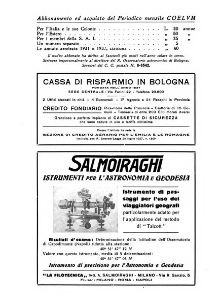 Coelum periodico mensile per la divulgazione dell'astronomia