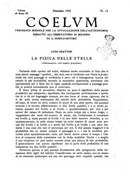 Coelum periodico mensile per la divulgazione dell'astronomia