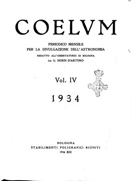 Coelum periodico mensile per la divulgazione dell'astronomia