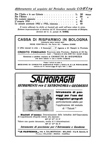 Coelum periodico mensile per la divulgazione dell'astronomia