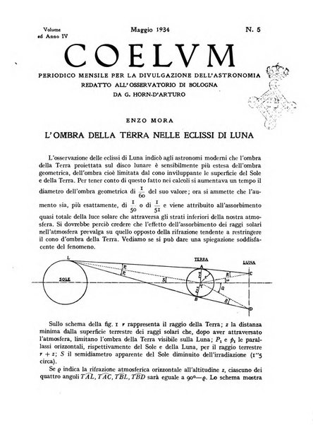 Coelum periodico mensile per la divulgazione dell'astronomia