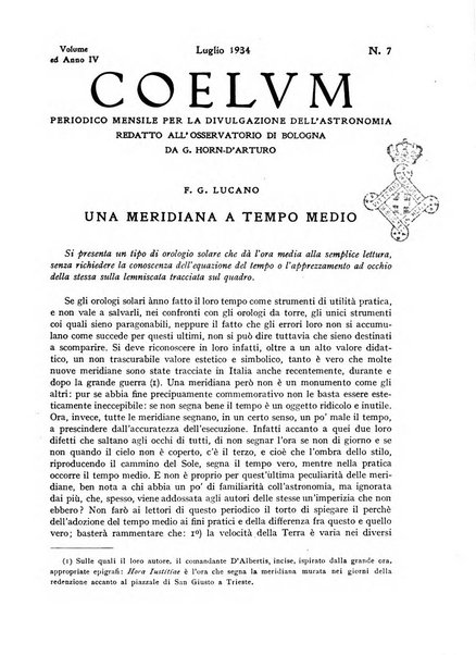 Coelum periodico mensile per la divulgazione dell'astronomia