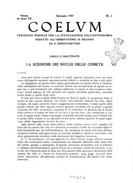 Coelum periodico mensile per la divulgazione dell'astronomia