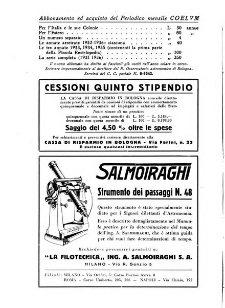 Coelum periodico mensile per la divulgazione dell'astronomia