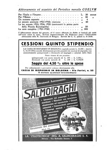 Coelum periodico mensile per la divulgazione dell'astronomia