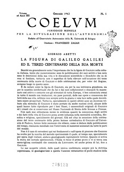 Coelum periodico mensile per la divulgazione dell'astronomia