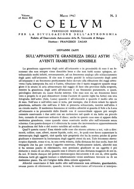 Coelum periodico mensile per la divulgazione dell'astronomia