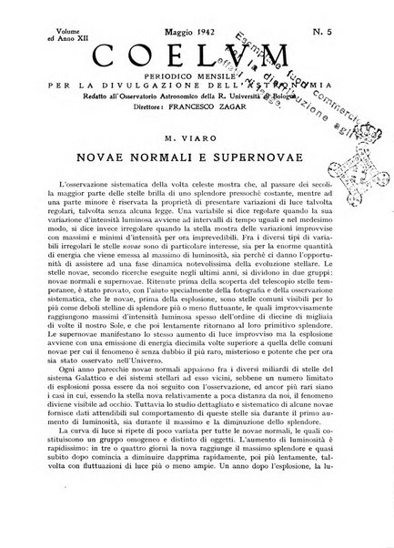 Coelum periodico mensile per la divulgazione dell'astronomia