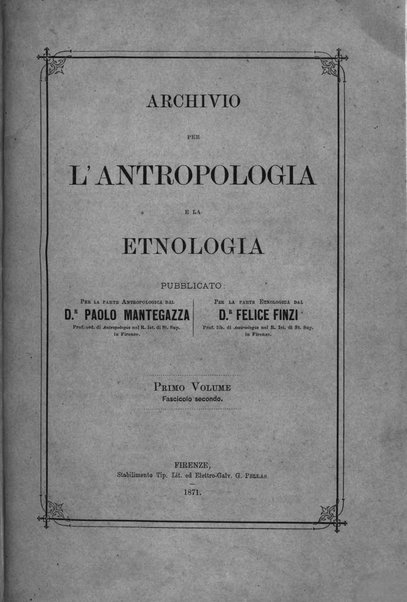 Archivio per l'antropologia e la etnologia