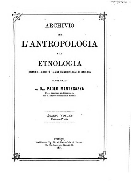 Archivio per l'antropologia e la etnologia