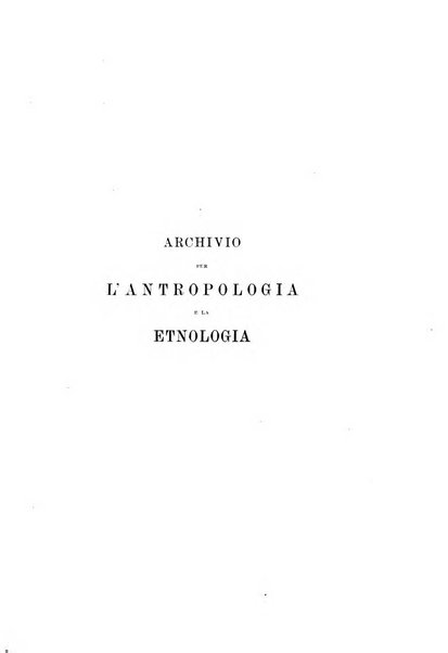 Archivio per l'antropologia e la etnologia