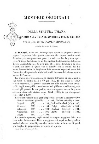 Archivio per l'antropologia e la etnologia