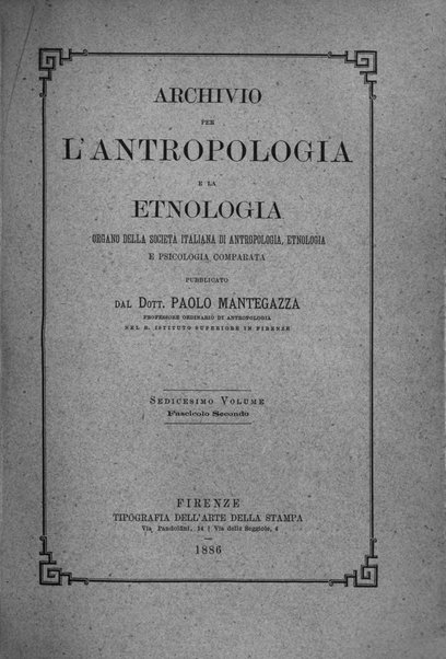 Archivio per l'antropologia e la etnologia