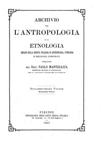 Archivio per l'antropologia e la etnologia