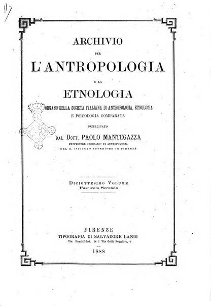 Archivio per l'antropologia e la etnologia