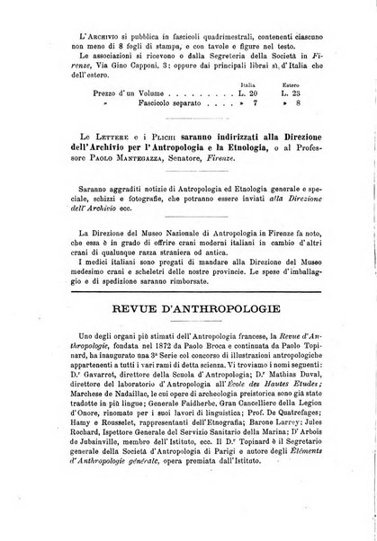 Archivio per l'antropologia e la etnologia