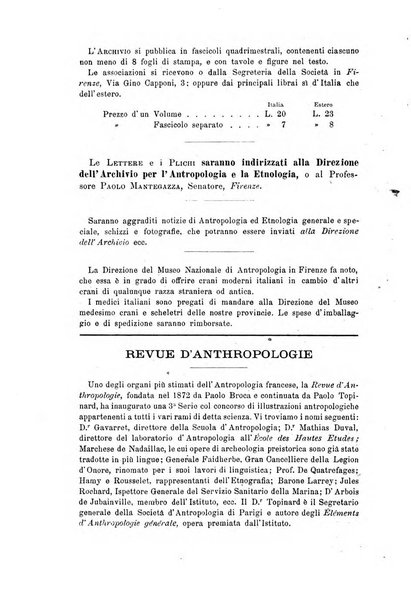 Archivio per l'antropologia e la etnologia