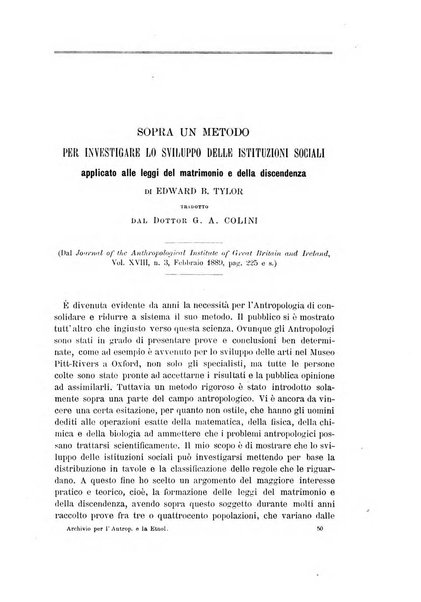 Archivio per l'antropologia e la etnologia