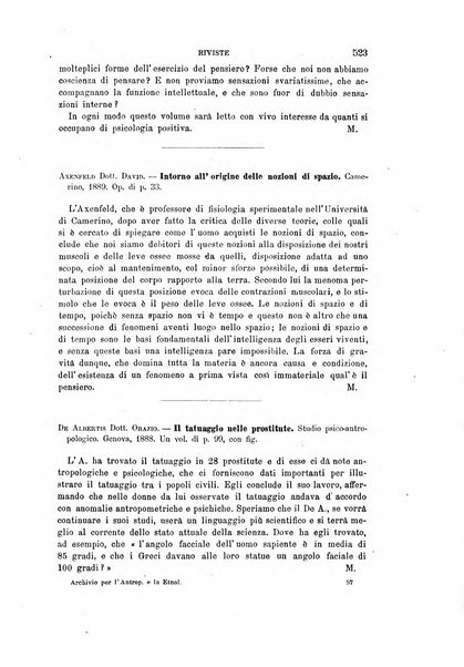 Archivio per l'antropologia e la etnologia