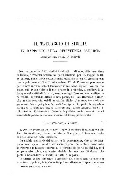 Archivio per l'antropologia e la etnologia