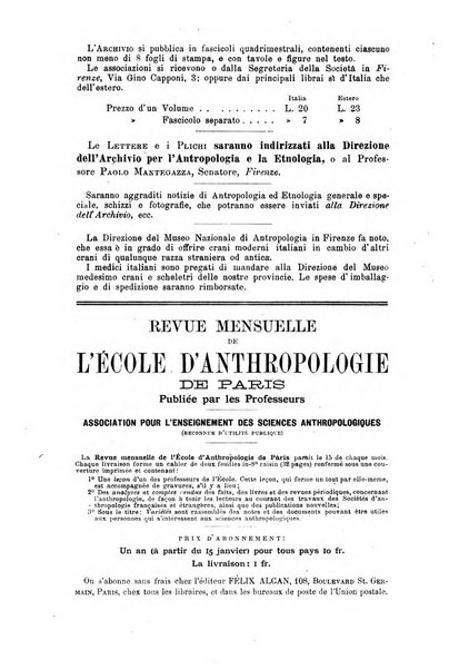 Archivio per l'antropologia e la etnologia