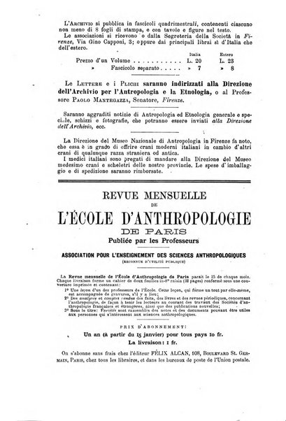 Archivio per l'antropologia e la etnologia