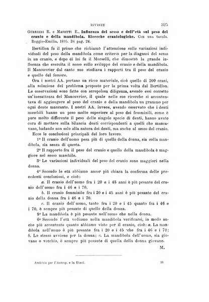 Archivio per l'antropologia e la etnologia