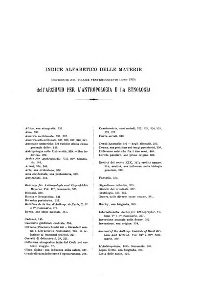 Archivio per l'antropologia e la etnologia