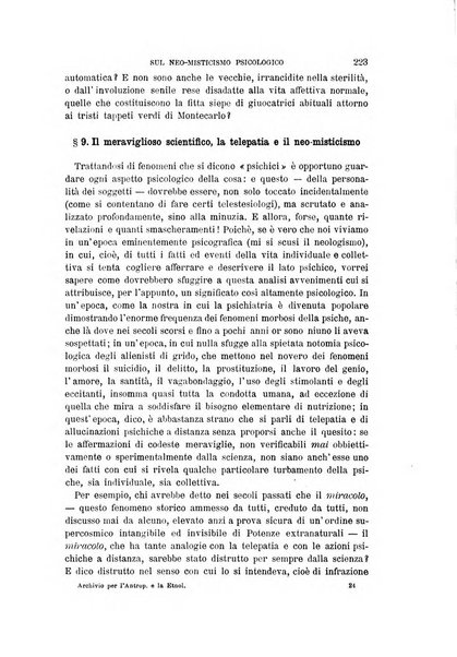 Archivio per l'antropologia e la etnologia