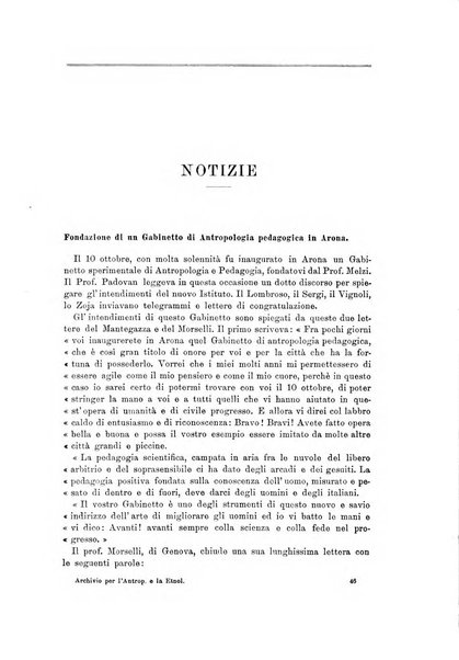 Archivio per l'antropologia e la etnologia