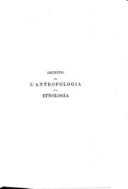 Archivio per l'antropologia e la etnologia