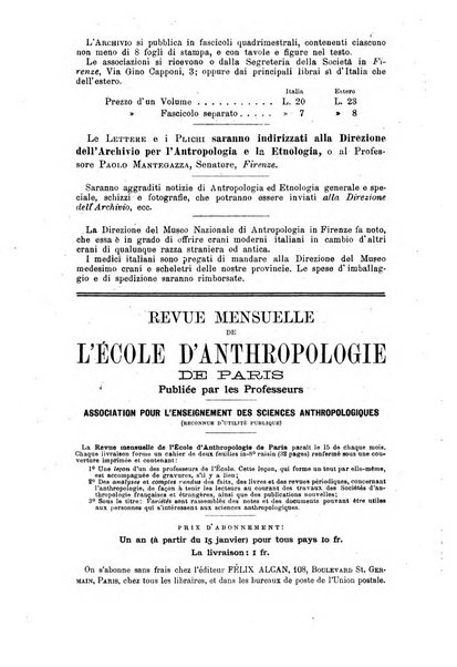 Archivio per l'antropologia e la etnologia