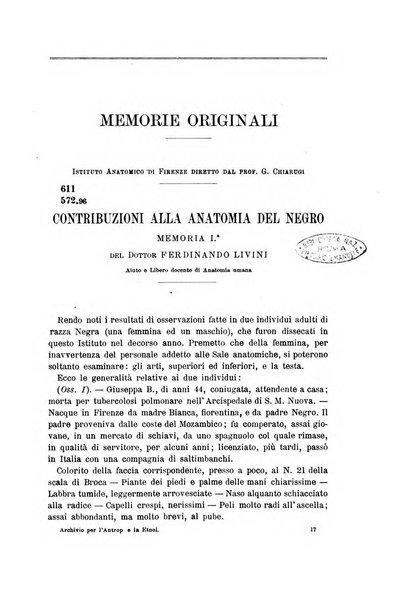 Archivio per l'antropologia e la etnologia