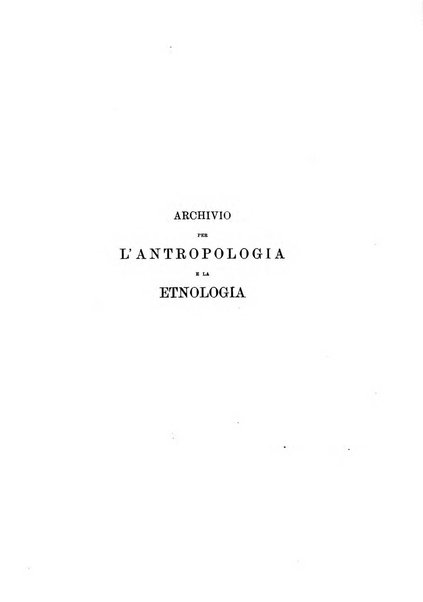 Archivio per l'antropologia e la etnologia