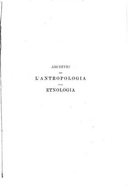 Archivio per l'antropologia e la etnologia