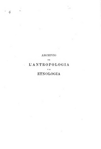 Archivio per l'antropologia e la etnologia