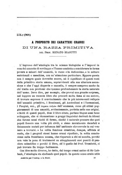 Archivio per l'antropologia e la etnologia