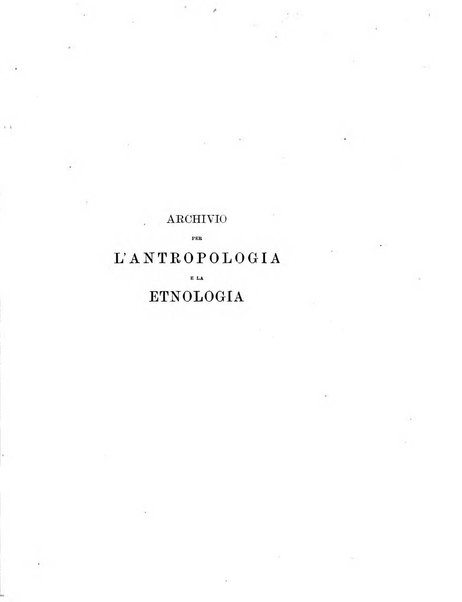 Archivio per l'antropologia e la etnologia