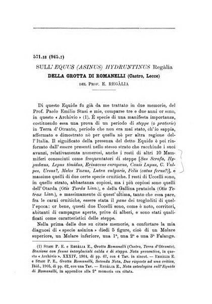 Archivio per l'antropologia e la etnologia