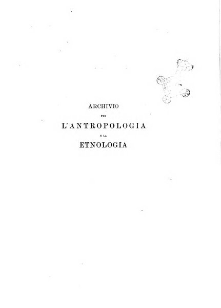 Archivio per l'antropologia e la etnologia