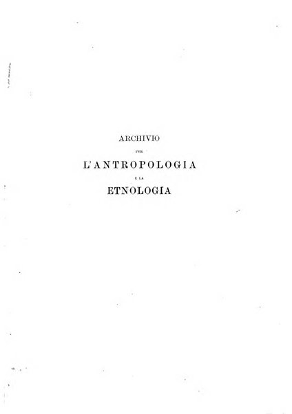 Archivio per l'antropologia e la etnologia