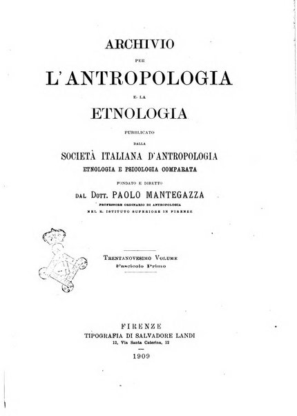 Archivio per l'antropologia e la etnologia