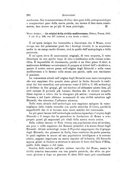 Archivio per l'antropologia e la etnologia