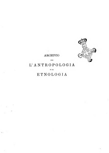 Archivio per l'antropologia e la etnologia